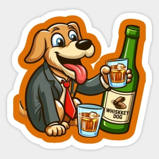 whiskey dog Sticker